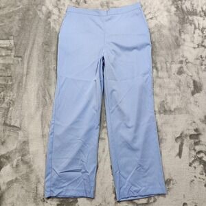 Vintage Alfred Dunner Pants‎ Womens 14P PETITE Blue Pull On Straight Leg Casual